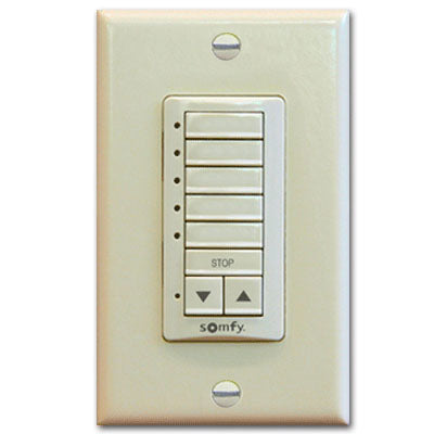 Multi-Channel Wireless Wall Switch (White or Ivory) - Motorized Awnings